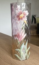 LEGRAS SUPERBE VASE ROULEAU ART NOUVEAU ÉMAILLÉ MONTJOYE LEGRAS ART GLASS