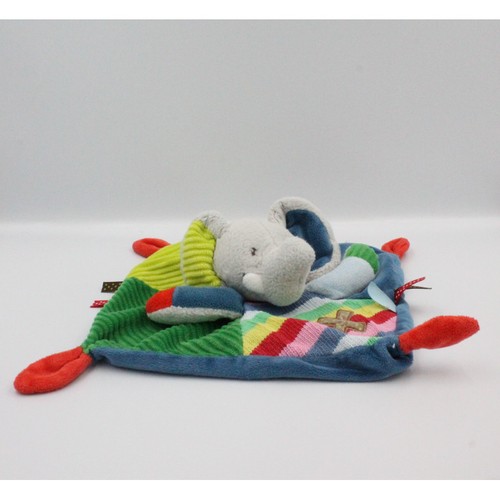 Doudou plat éléphant - , gris