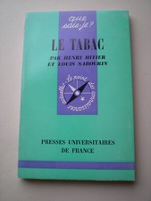 . Le tabac, Hitier Sabourin 1970, Que sais-je n° 87