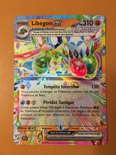 Carte pokémon libégon - carte,