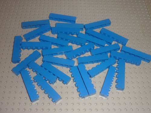 Lego brick 1x6 bleu - x,