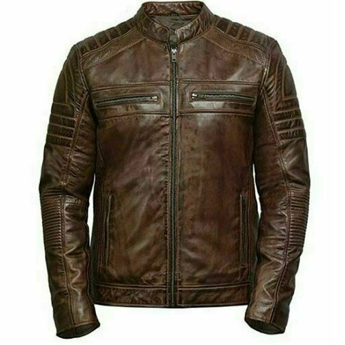 Veste motard vintage - motard, en