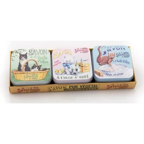 Coffret boîtes métal chat - coffret,