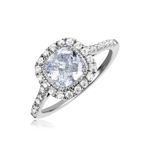 Bague halo argent sterling - bague,