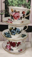 3 Tasses Porcelaine Anglaise