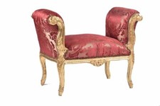 Banc en Bois Feuille Or Style