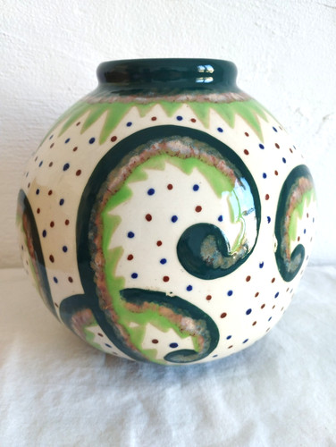 Ancien vase boule grès - vase,