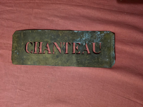 Ancienne plaque métal - en,