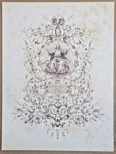 Lithographie religieuse 1869 - lithographie,