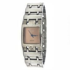 GUESS Collection GC 9000 Pink Dial Square Stainless Steel Ladies Quartz Watch