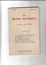 La revue naturiste 21è an. 2è trim. 1950 Paul Carton Schlemmer Chauveau énurésie