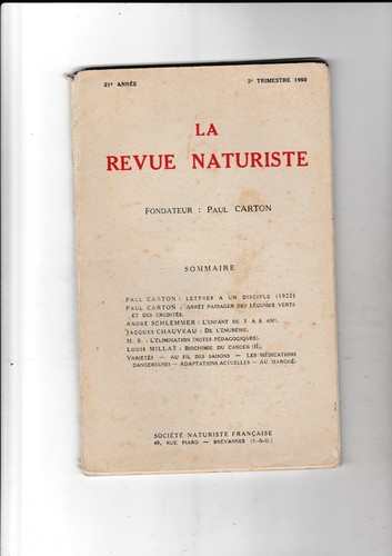 Revue naturiste 21è an - la,