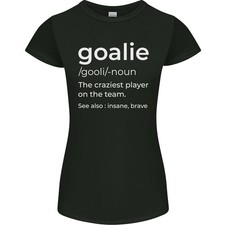 T-Shirt Femme Petite Coupe Gardien De But Football Hockey Sur Glace Drôle