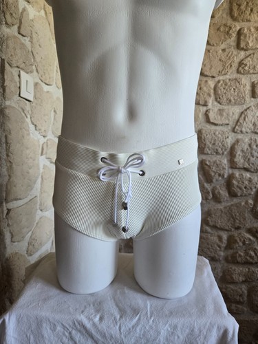 Maillot bain slip - bain, blanc