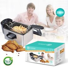 Friteuse Portable Professionnelle 2000W Panier Acier Inoxydable Linq