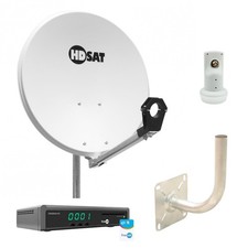 Pack HDSAT Parabole Acier 60cm + OPTEX Récepteur ORS9939HD Fransat + Bras Coudé 