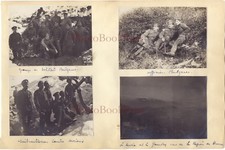 Soldats Bulgares Bulgarie WW1 Vintage argentique 1918 Planche avec 4 Photos