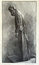 Auguste Rodin / Leveillé gravure sur bois Woodcut Bourgeois De Calais Sculpture