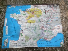  carte scolaire ecole murale La FRANCE en mutation et ses paysages HATIER 