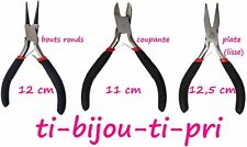 LOT DE 3 PINCES COUPANTE - RONDE - PLATE métal OUTIL création bijou perles scrap