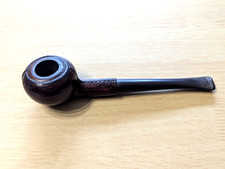 Pipe ancienne gainée cuir – France Jura – bruyère – vintage Saint-Claude