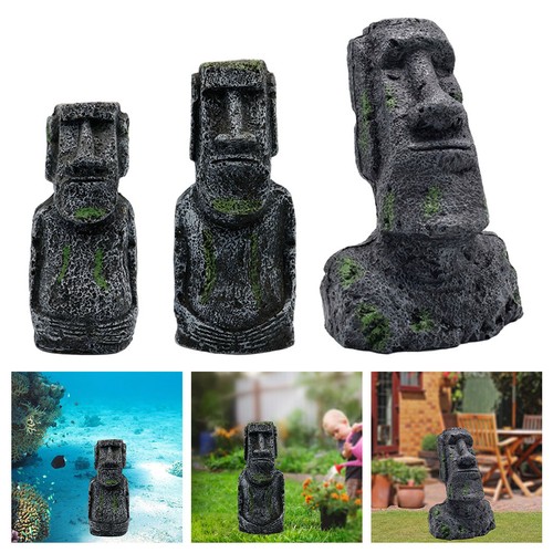 Aquarium moai decor - decor, île