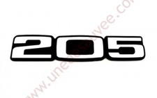 LOGO " 205 " POUR PEUGEOT 205 GTI MONOGRAMME GRIS ET NOIR