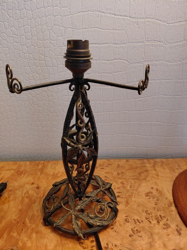 Pied lampe fer forgé - fer,