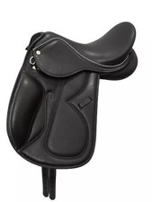 Selle de dressage anglais en cuir véritable taille 14"-18"...