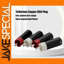 JakeSpecial – 4pcs Silver Plated Tellurium Copper RCA Plugs