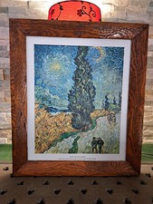 Impression du tableau "cyprès avec étoile ,1890" de Vincent Van Gogh.