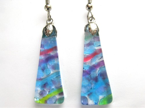 Earrings large triangle dangle - earrings,