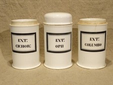 3 anciens pots à pharmacie