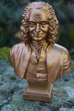 RE0068 BR  BUSTE FIGURINE SCULPTURE STYLE BRONZE  REPRODUCTION VOLTAIRE ECRIVAIN