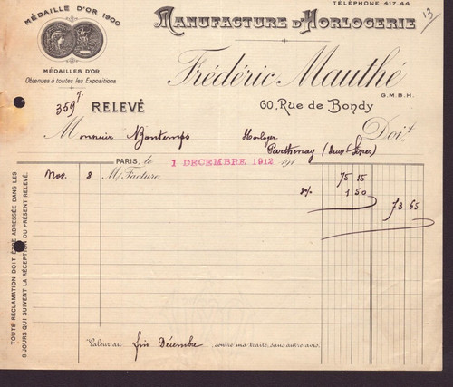 Paris horlogerie - (x°), /