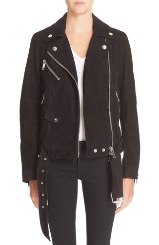 Femmes noir suède cuir - cuir, veste