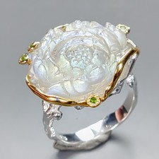 Bague en labradorite naturelle