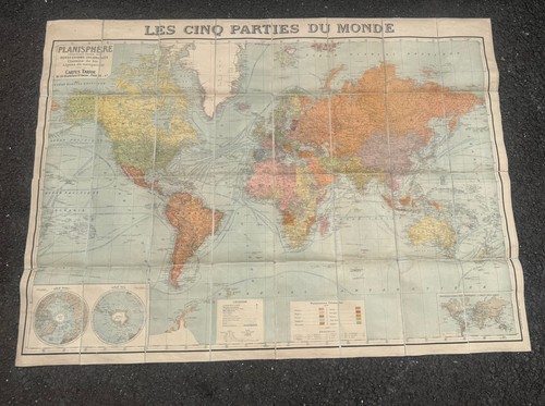 Rare carte taride planisphère - rare,