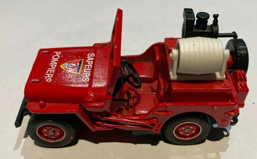 Solido pompier 1322 jeep - pompier,