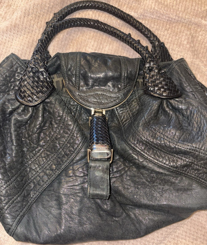Fendi black spy braided double - braided,