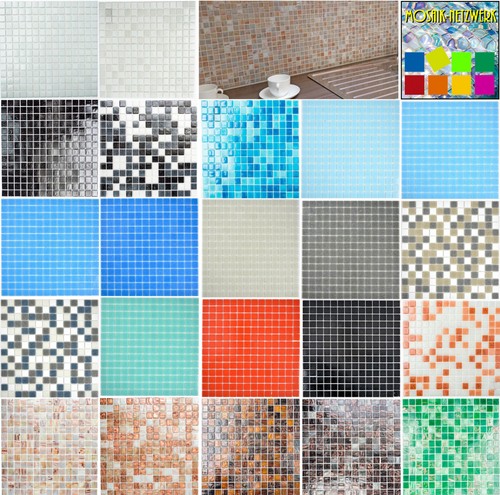 Mosaïque verre blanc gris - mosaïque,