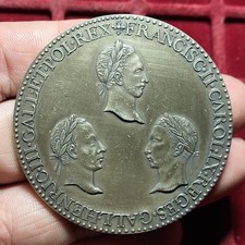 #88-7 ~ François II Charles IX Henri III - Refrappe - ARGENT 83g - Médaille 勋章