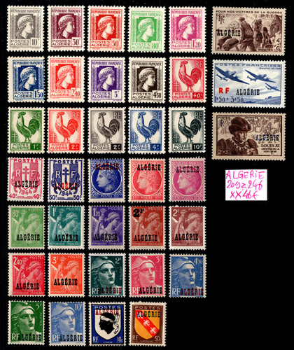 Algérie timbres 209 à - :,