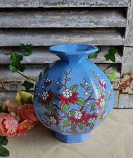 ANCIEN VASE BOULE A FACETTES LONGWY