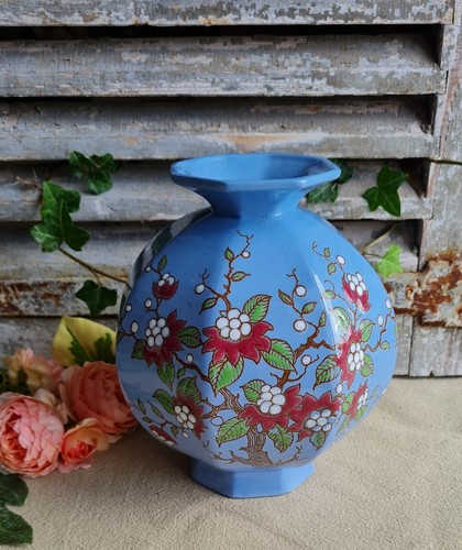 Ancien vase boule facettes - ancien,