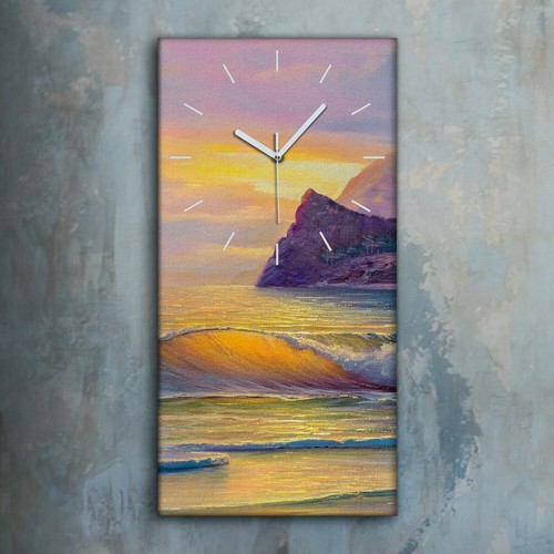 Horloge murale sur - toile, 30x60