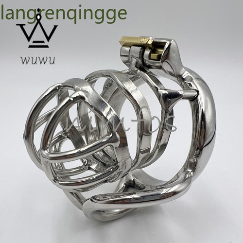 Stainless steel male chastity - steel,