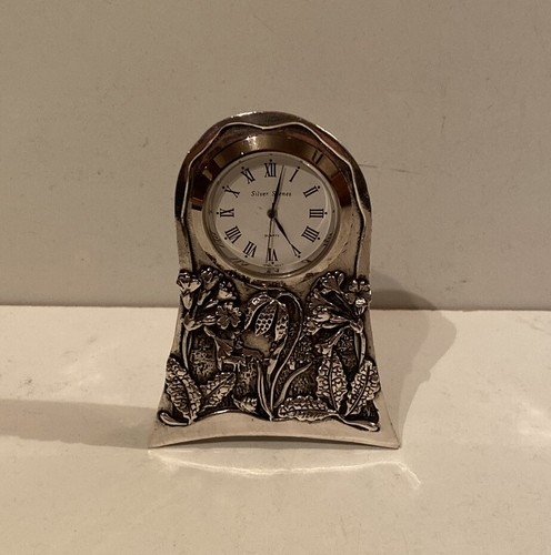 Silver scenes mini clock - mini,
