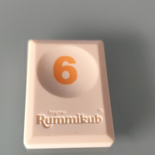 Tuile chiffre 6orange pièce
