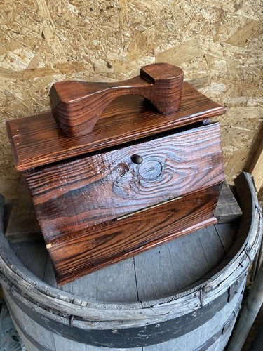 Boite cirage ancienne bois - a,